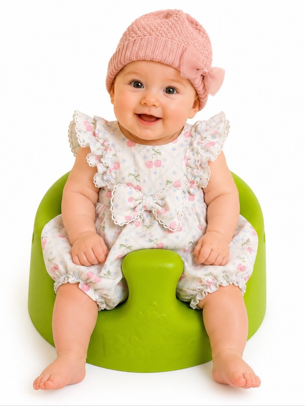 MINIFITS | Cherry Blossom Bubble Romper Set 🍒🌸